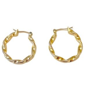 Earrings - Gold tone loop earrings